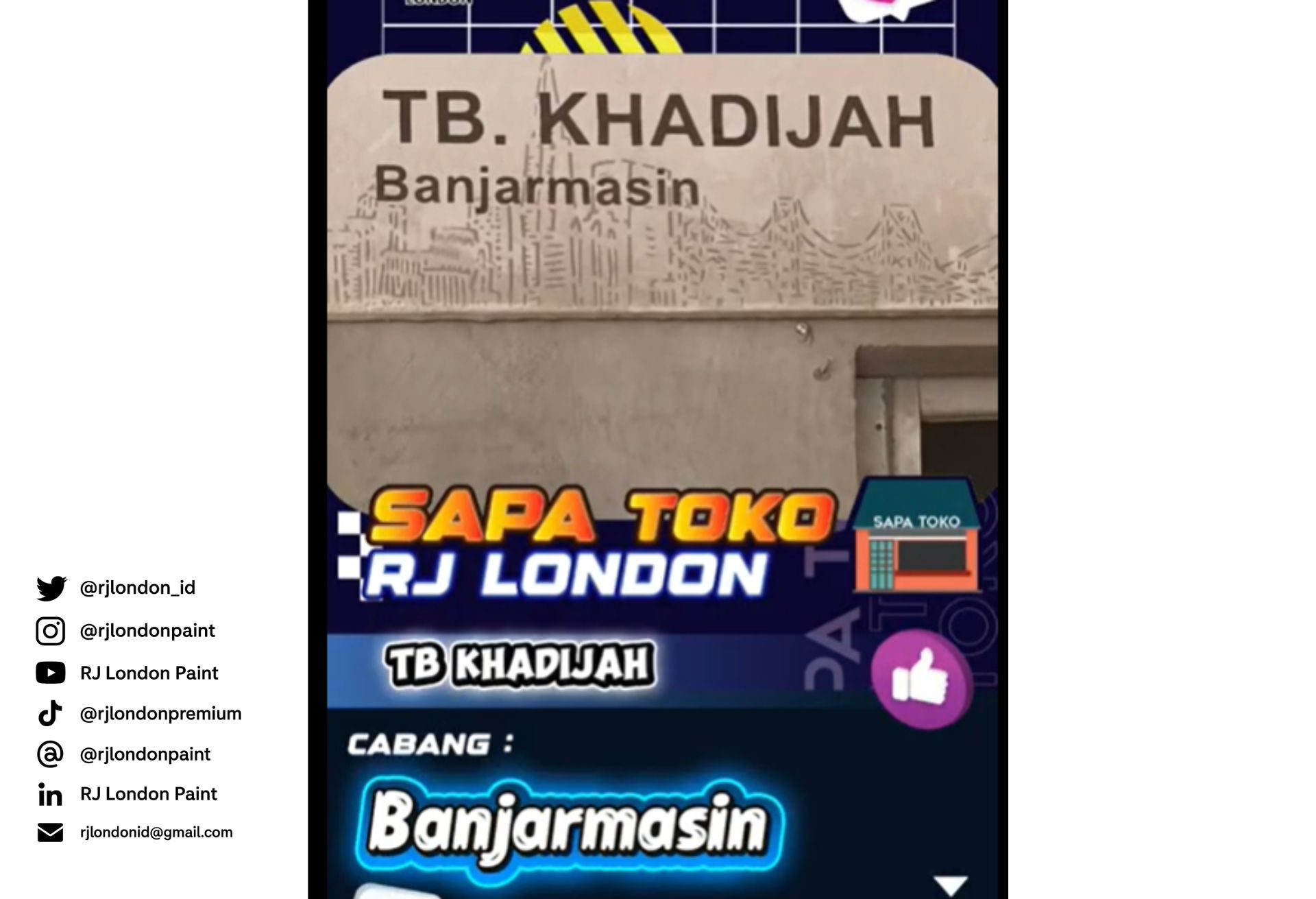 Sapa Toko TB Khadijah Banjarmasin Mitra Setia RJ London Selama Puluhan Tahun